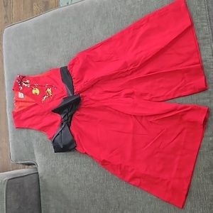 Raspberry Plum red one piece zip up back 3/4 #c21